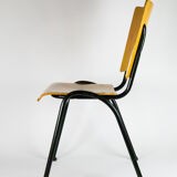 Marko school chair by Ynske Kooistra wood and metal 60s