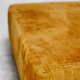 Pair of “tawny” velvet seats. Foam, wood, velvet. Circa 1970