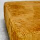 Pair of “tawny” velvet seats. Foam, wood, velvet. Circa 1970