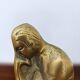 Pair of bookends The Thinker by Rodin in solid brass