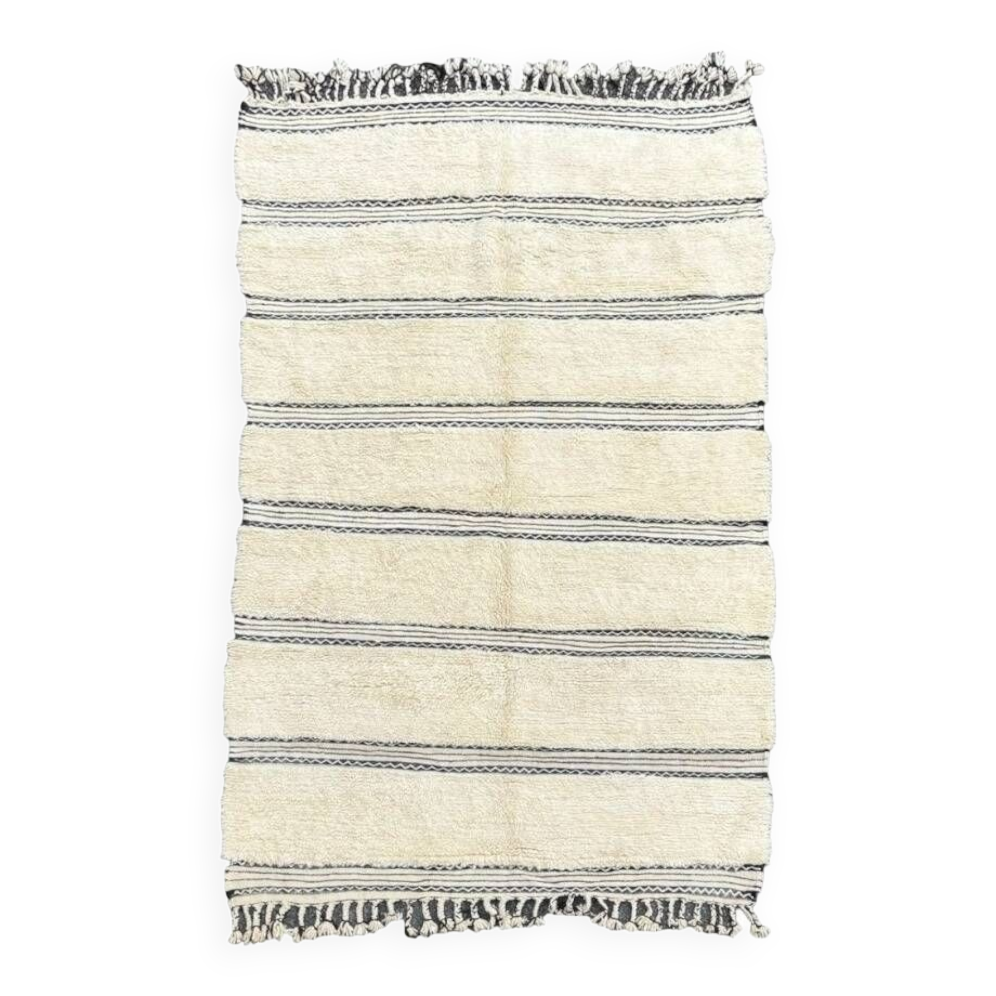 White Berber carpet in new Beni Ourain wool 160x280 cm