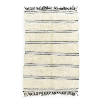 Tapis berbere blanc en laine beni ourain neuf 160x280 cm