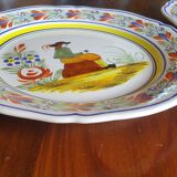 2 Breton Henriot plates from the Quimper earthenware factory