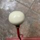 vintage wall coat rack in wood and porcelain