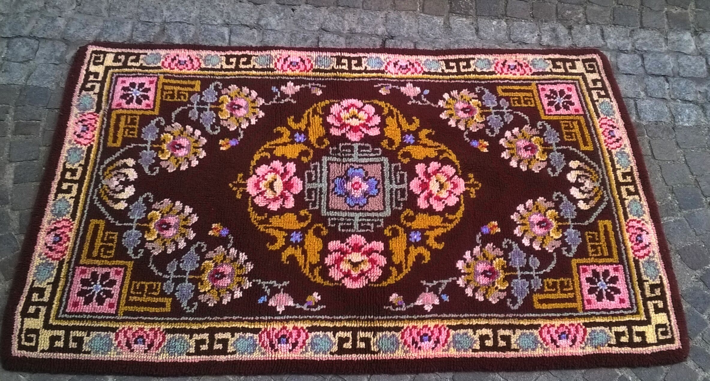 Vintage floral carpet
