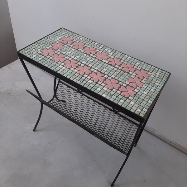 Table porte revue vintage mosaique