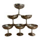Vintage set of 6 beautifully crafted stainless steel bowls by Letang Remy.