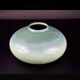 German vase design Amano in glazed ceramic, green gradient.
