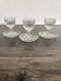 Lot de 3 Coquetiers Vintage en Verre Style Pointe de Diamant