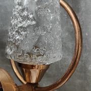 Paire appliques verre et métal doré