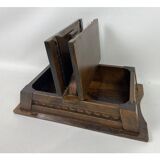 Rectangular dark wooden box