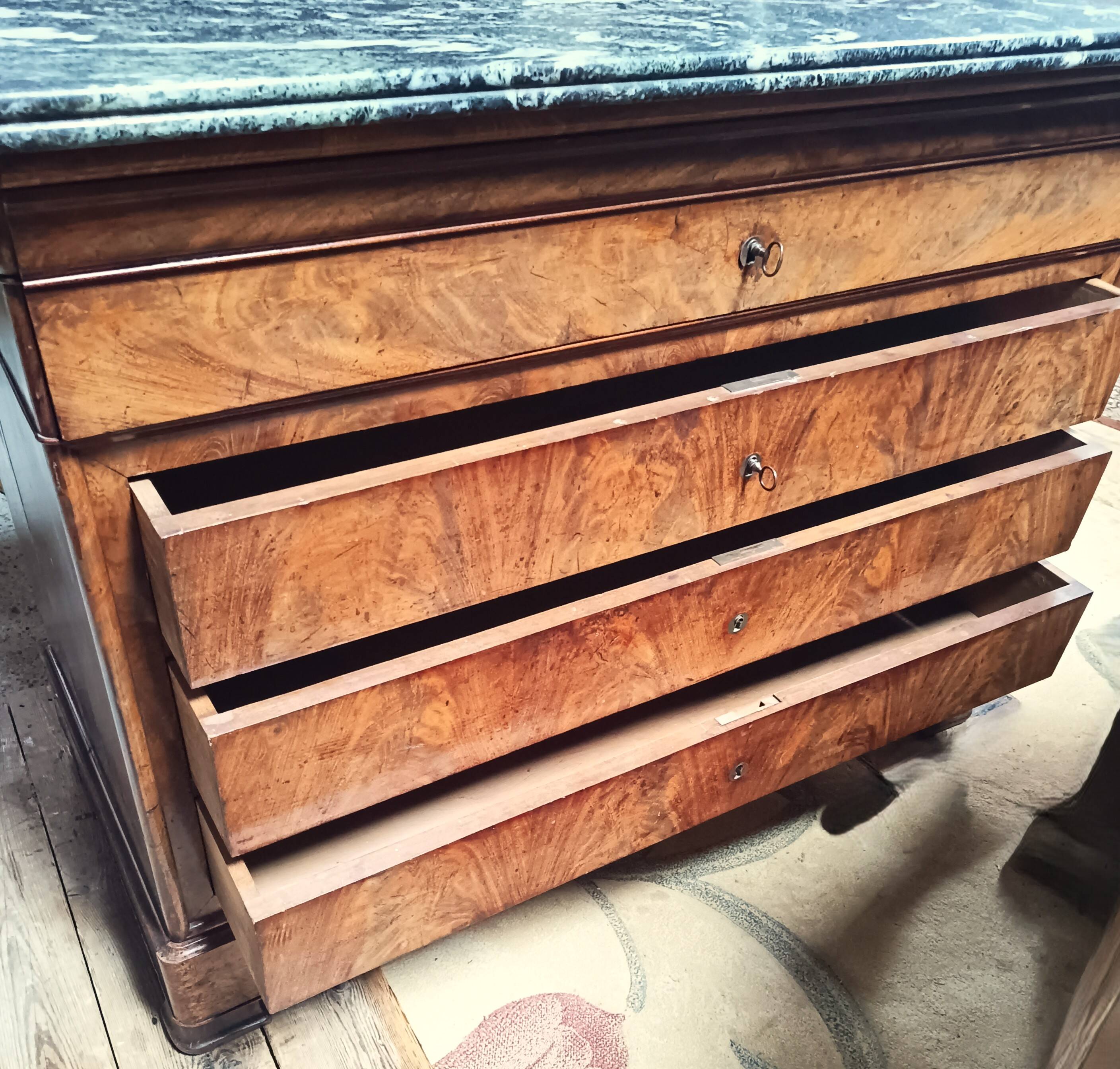 Louis Philippe mahogany secretary chest of drawers