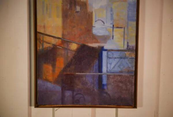 Abstract painting "Venice" by Monique Breton-Prouté, also known as Pehem