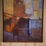 Abstract painting "Venice" by Monique Breton-Prouté, also known as Pehem