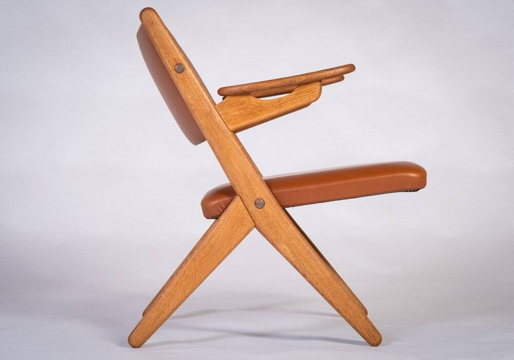 Architectural Armchairs by Arne Hovmand Olsen, Denmark, 1970s, Set of 2