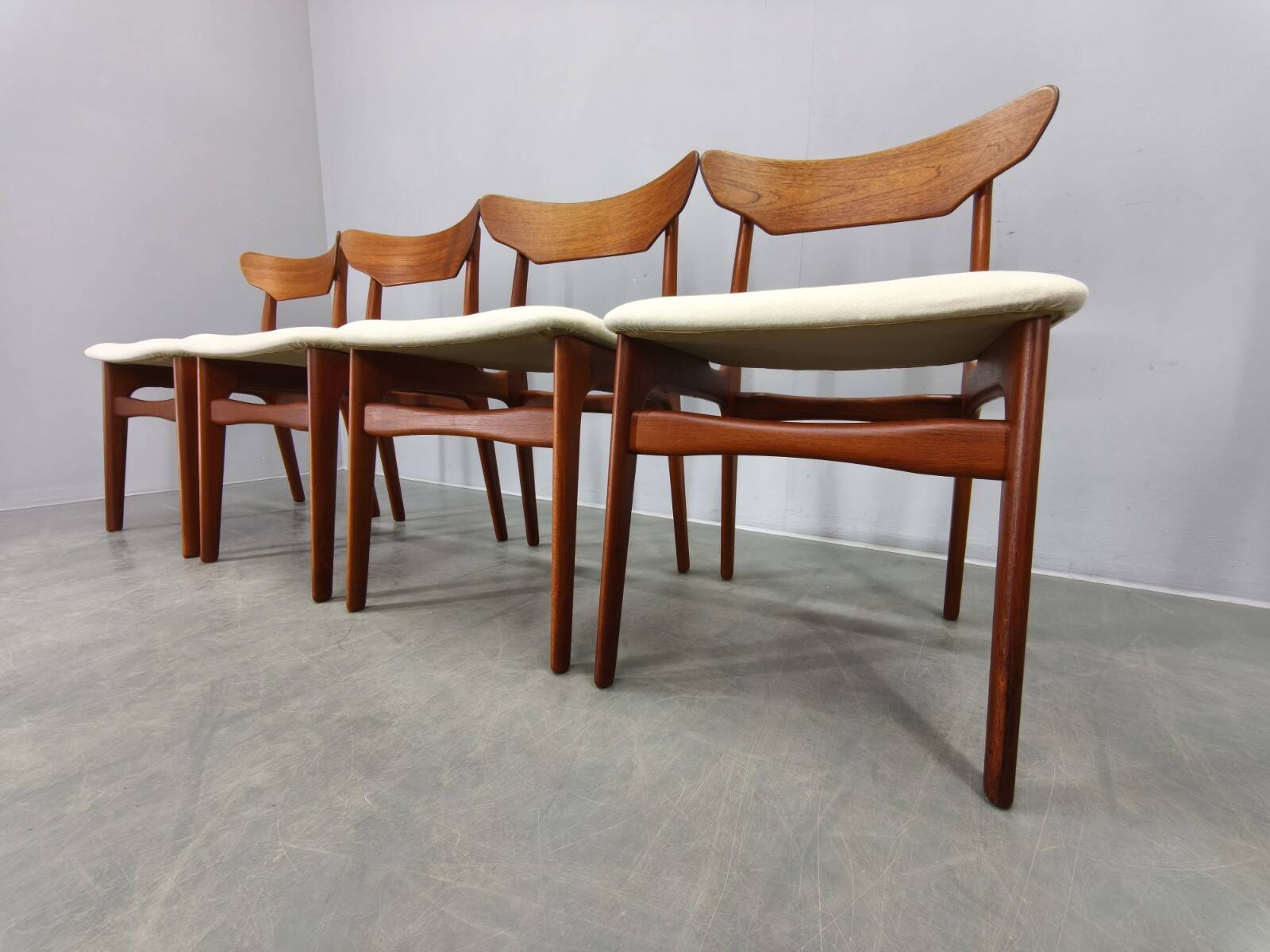 Set of 4 Danish Teak Dining Chairs by Schionning & Elgaard, 1960s