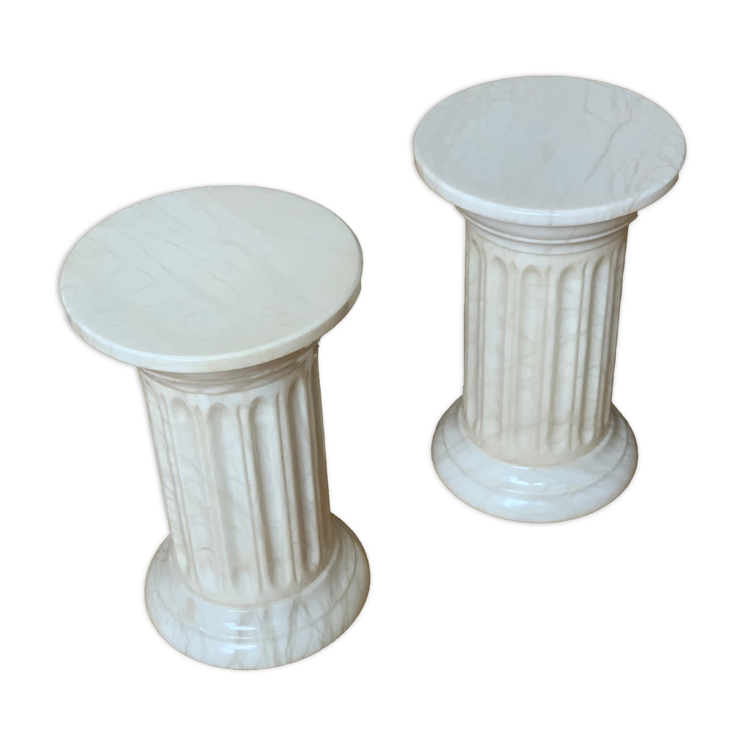 Pair of bright sofa ends