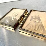 Foldable Antique Double frames Convex glass