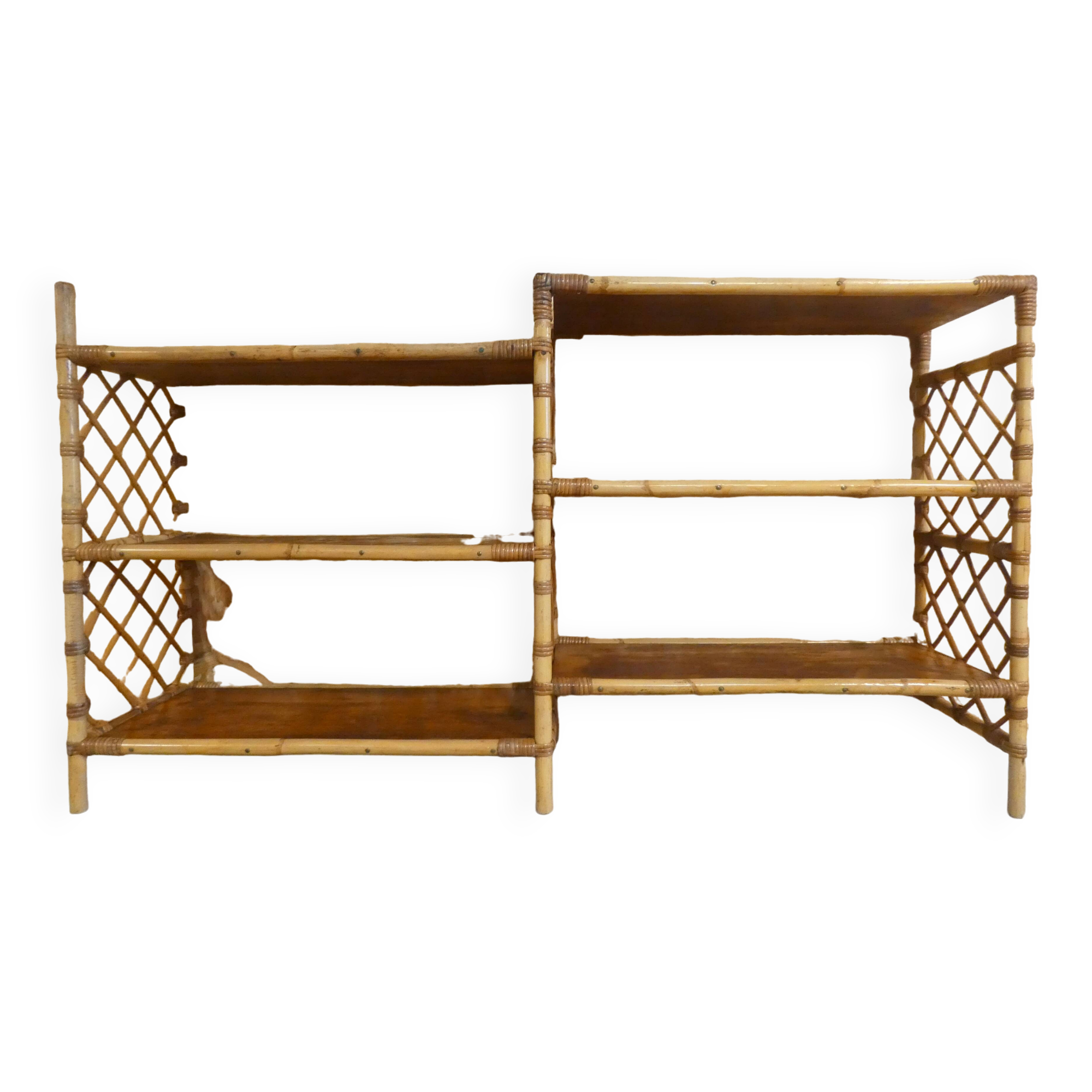 Rattan console shelf sideboard