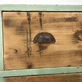 Vintage industrial wooden cabinet with original handels, 1930's