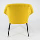 Vintage polish armchair shell, fully renovated, 1960s, fabric, chrome