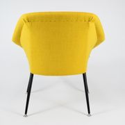 Vintage polish armchair shell, fully renovated, 1960s, fabric, chrome