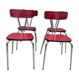 Chairs in formica red foot compass