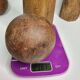 Ancien jeu de quilles grande taille en bois tourné, 52 cm