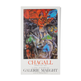 Marc CHAGALL: The Violinist Above the City - Original period poster signed