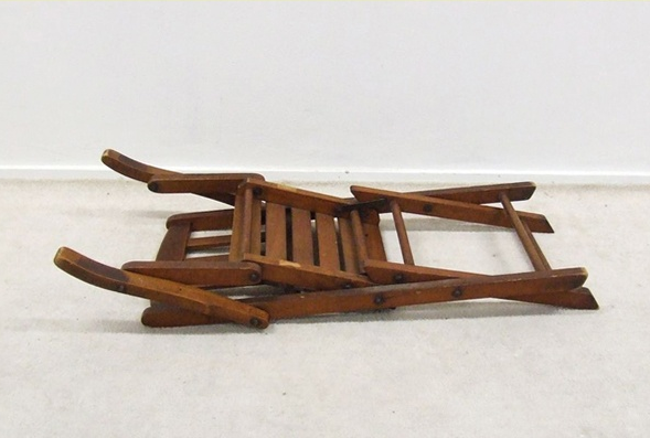 Foldable vintage children's chair 1950s