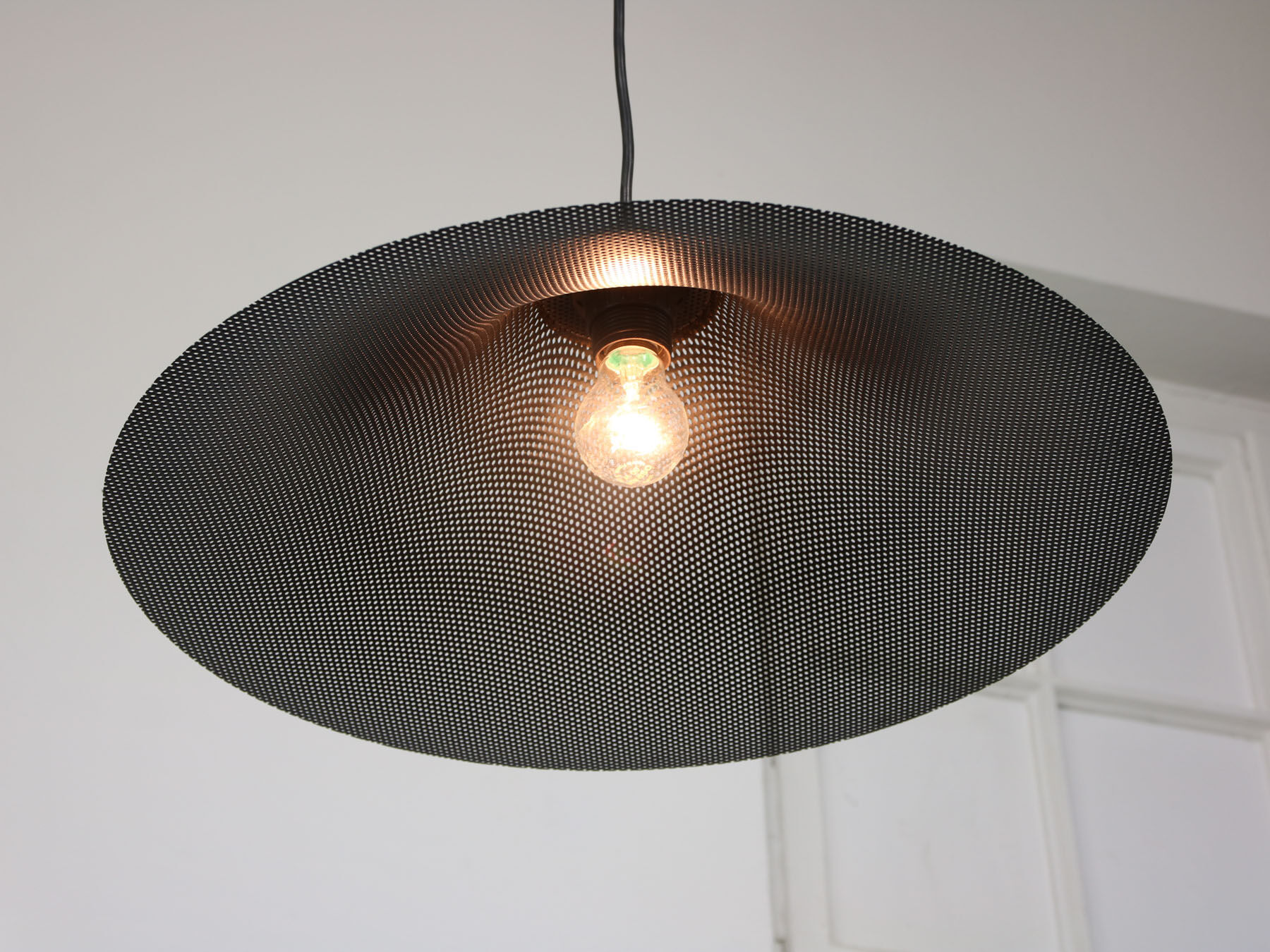 Vintage Italian Perforated Trumpet Lamp