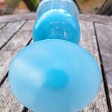 Blue opaline chalice vase
