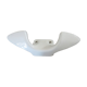 Double hook in white porcelain Art Deco style