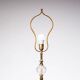 Lampadaire en verre et laiton des années 1940
