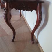 Console with curved legs - mahogany - Louis XV style - carved wood