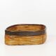 1970s rattan and brass basket by Gabriella Crespi