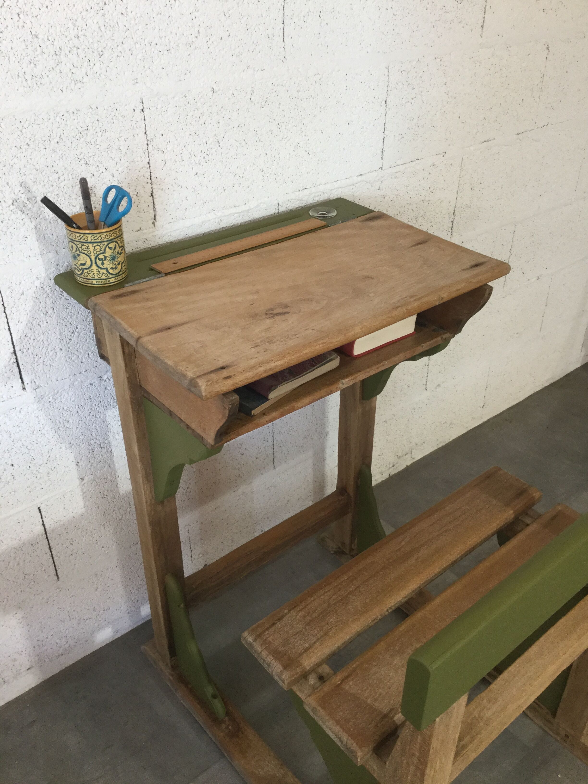 Old schoolboy desk