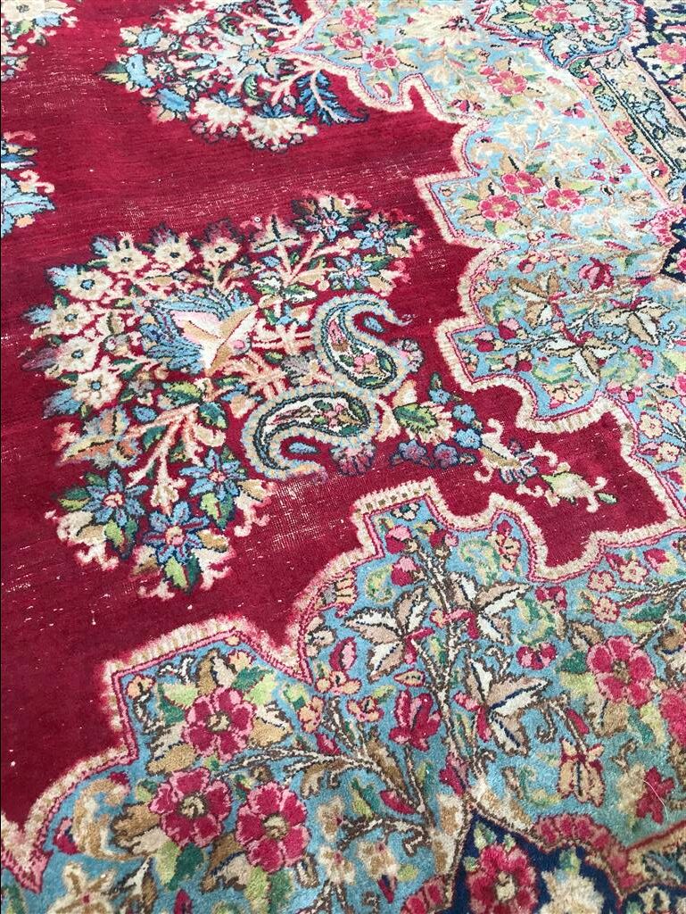Persian Kerman rug handmade 273 x 353 cm