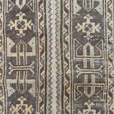 Distressed Turkish Narrow Runner 313x55 cm wool Vintage Tribal Rug