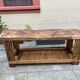Old beech wood carpenter's workbench – over 100 years old – rustic style