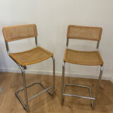 Tabourets de Bar Cesca par Marcel Breuer.