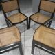 Suite de 4 chaises en cannage Baumann vintage 1970