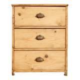 Ancien petit buffet / Meuble de métier de coiffeur en sapin