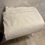 Linen sheet with blue border
