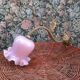 Applique florale bronze et opaline