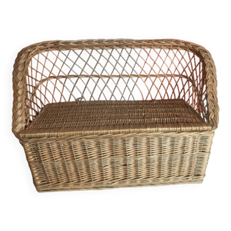 Vintage wicker chest bench