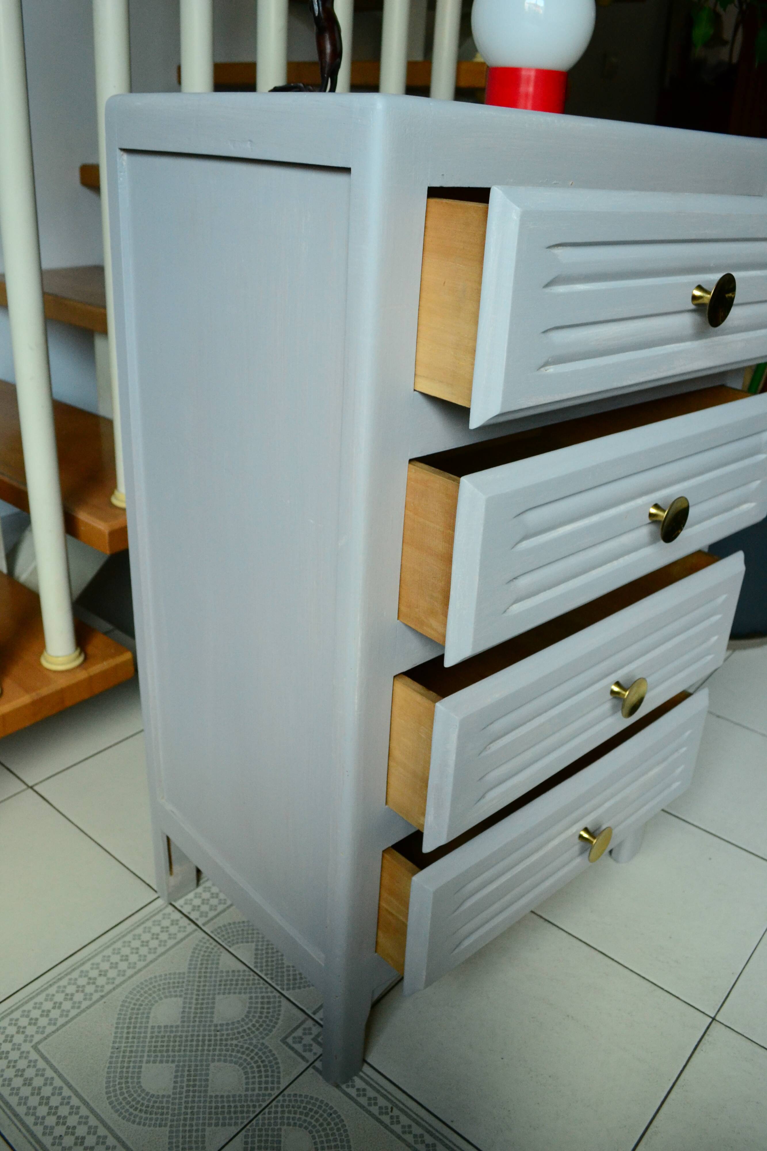 60s grey chest of drawers