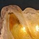 'Wave' ceiling light in amber glass by Mazzega from the 1970s.