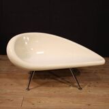 70's design sofa in fiberglass and chromed metal