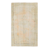 tapis vintage en laine beige, 5x8 tapis vintage turc, 150x240 cm tapis pastel